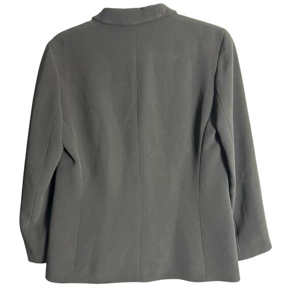 RALPH LAUREN Black Label Lady's Black Hidden Button Jacket 100% Silk Size 6 - Picture 3 of 8